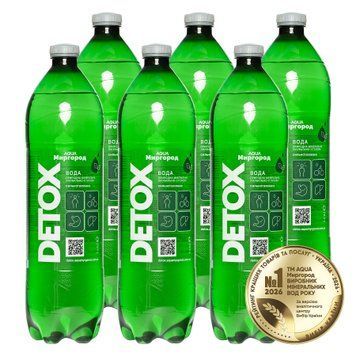 Вода мінеральна DETOX 1 л (упаковка) DETOX фото