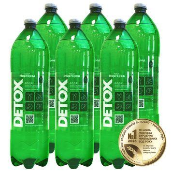 Вода мінеральна DETOX 1.5 л (упаковка) DETOX фото